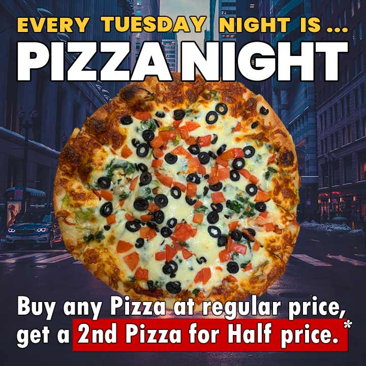 Pizza Tuesday: Get a 2nd Pizza for Half Price!