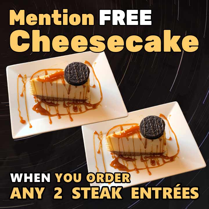 2 Free Cheesecakes